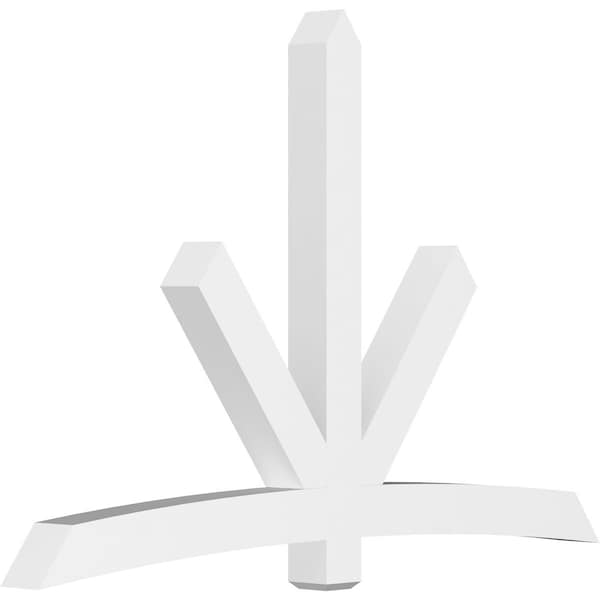Ekena Millwork Alberta Architectural Grade PVC Gable Bracket, 96"W x 64"H x 6"D x 6"F, 16/12 Pitch GBP096X64X0606ALB00 - main